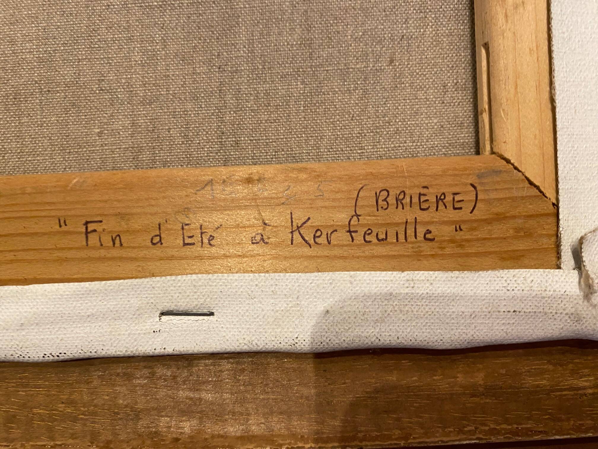 Oil painting on canvas kerfeuille marais de briere signed jean paul barre