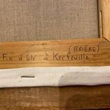 Oil painting on canvas kerfeuille marais de briere signed jean paul barre