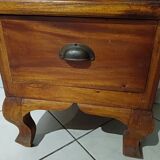 Mahogany column showcase, 1 glass door, 1 drawer, 5 wooden shelves