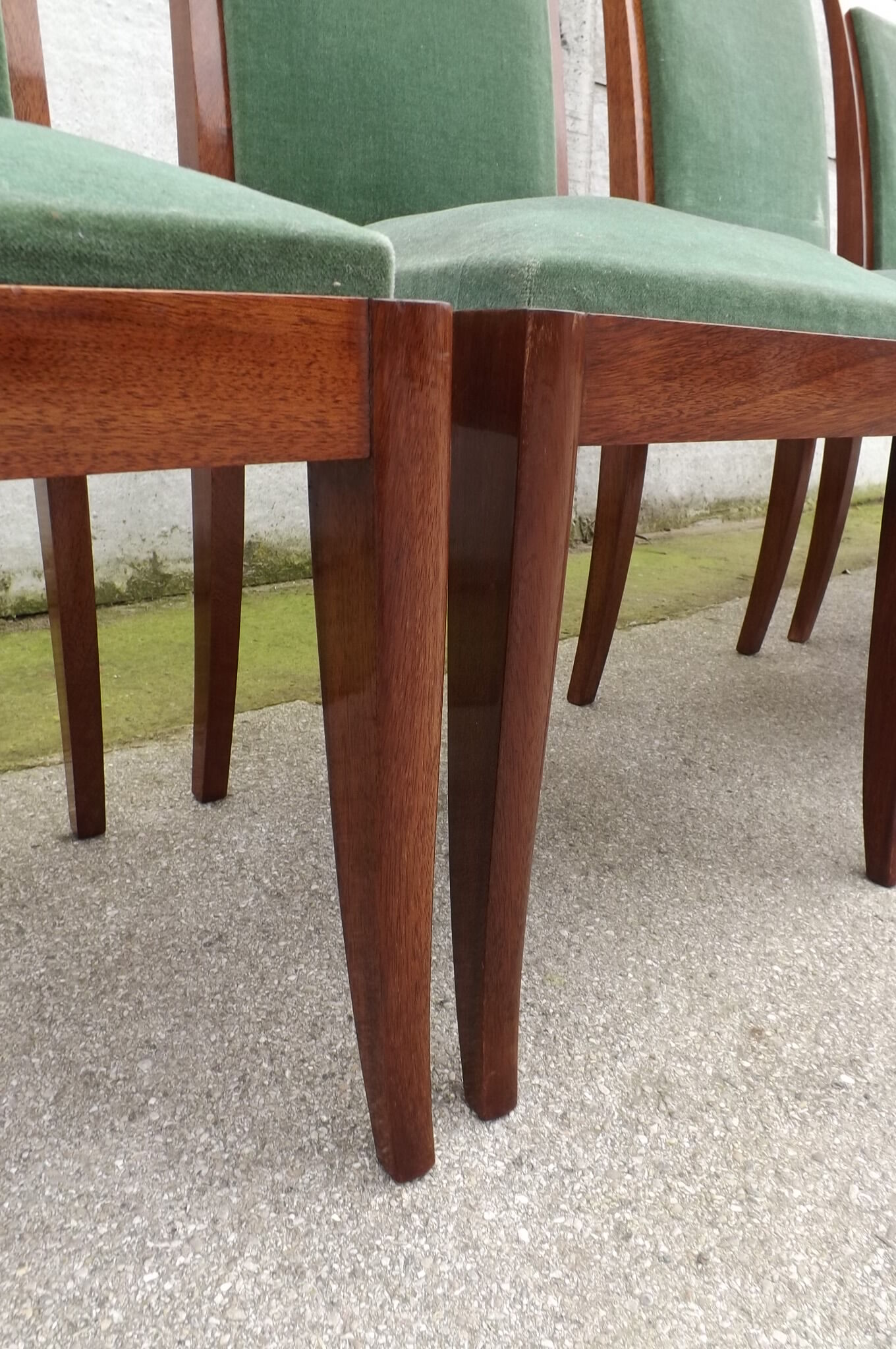 6 chairs  Gaston fish art deco 1930/1940