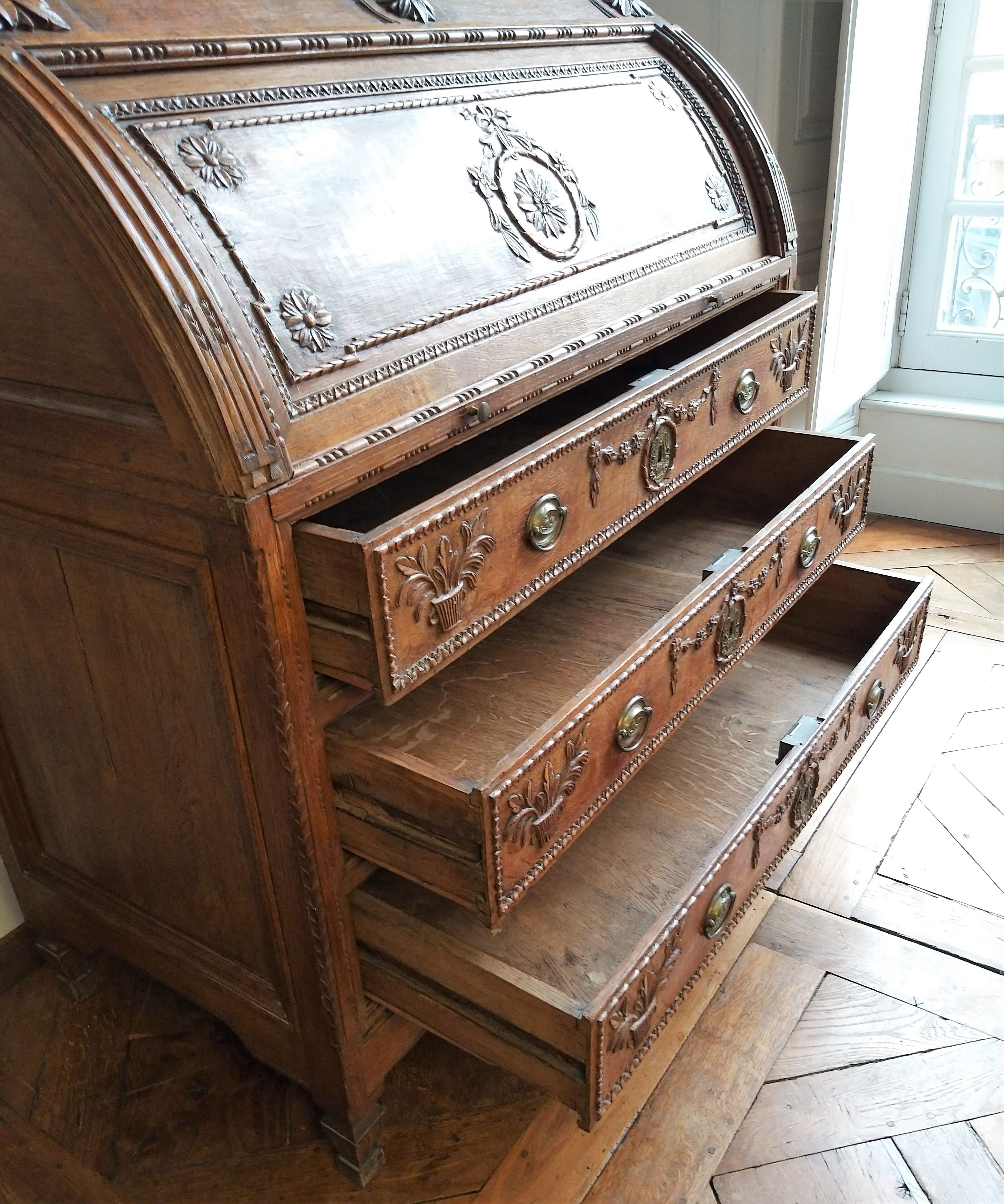 Writing desk cylinder Louis XVI 18th century
