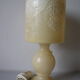 Lampe chevet veilleuse en albâtre marbre décor floral fleur déco bureau salon