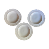 Lot of 3 plates of fine porcelain soup from Limoges de Bernardaud
