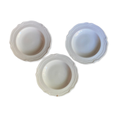 Lot of 3 plates of fine porcelain soup from Limoges de Bernardaud