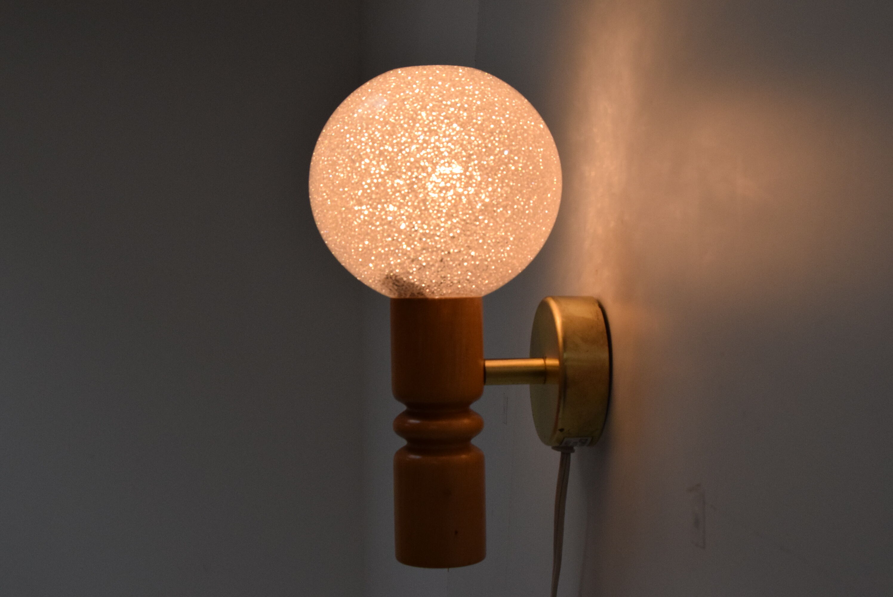 Mid-century wall lamp by Pokrok Zilina,1970's