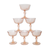 Set of 6 Rosaline champagne glasses