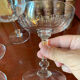 6 1920's crystal champagne glasses