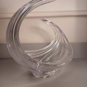 Crystal centerpiece — signed Cristal de Vannes — sculptural piece