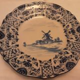 Delft moulin faience plate signed vd