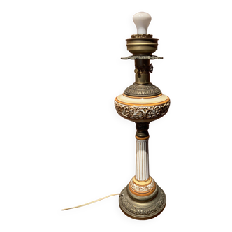 Old electrified kerosene lamp