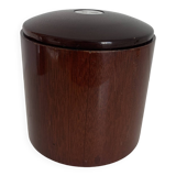 Vintage tobacco pot 1960 wooden snuff box with Stewart crest - 15 x 14 cm