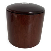 Vintage tobacco pot 1960 wooden snuff box with Stewart crest - 15 x 14 cm