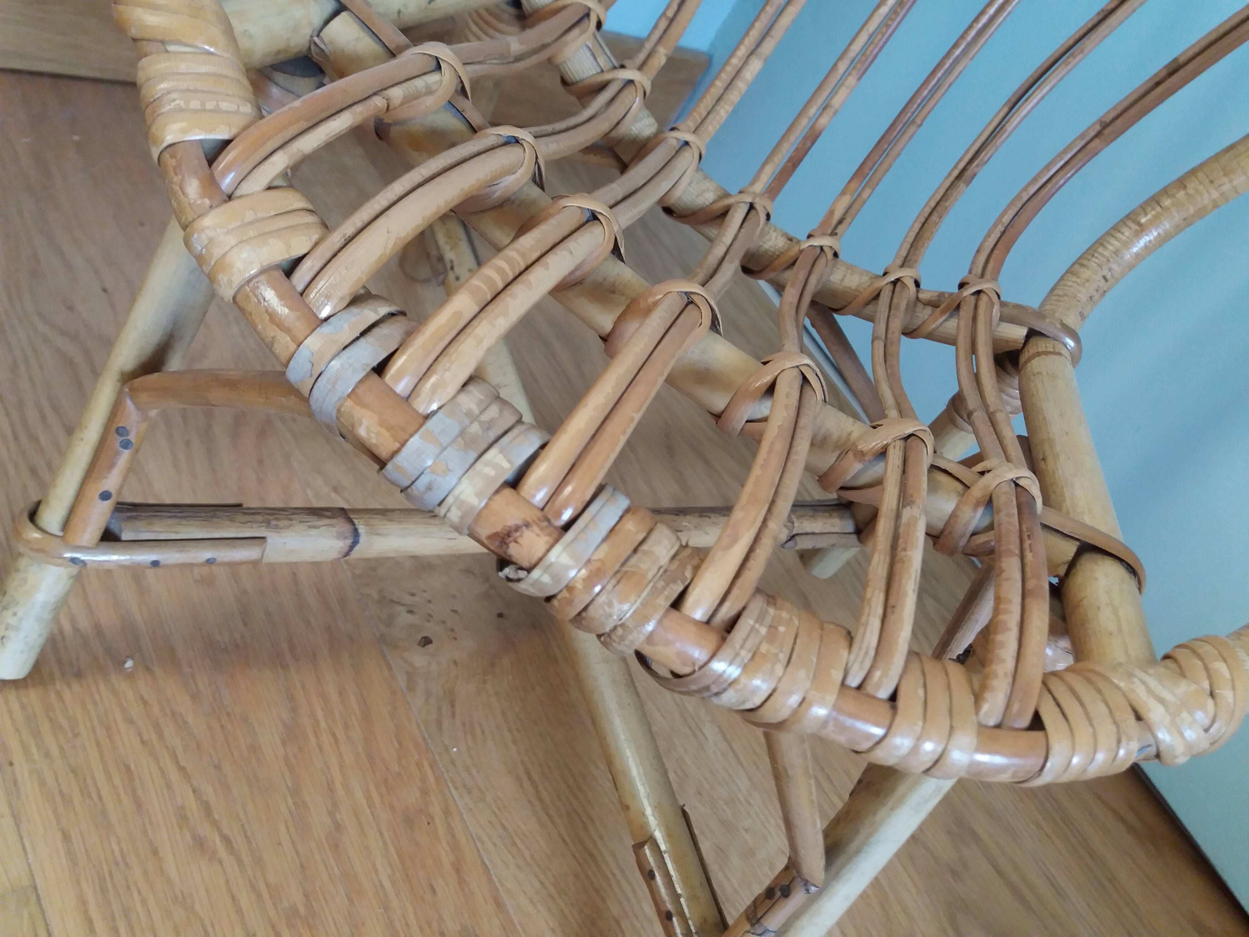 Children's armchair shell basket wicker rattan