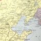 Vintage map Asia China Korea 43x43cm from 1950
