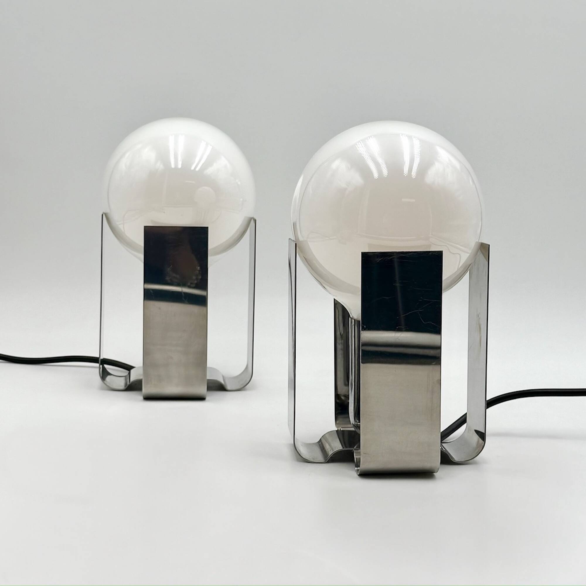 Pair of 70s Design Lamps 'BILIA' by Claudio Salocchi for Lumenform, 1970s