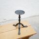 Vintage wrought iron brutalist candle holder