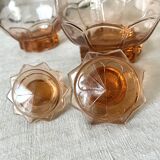 1950s pink glass carafes