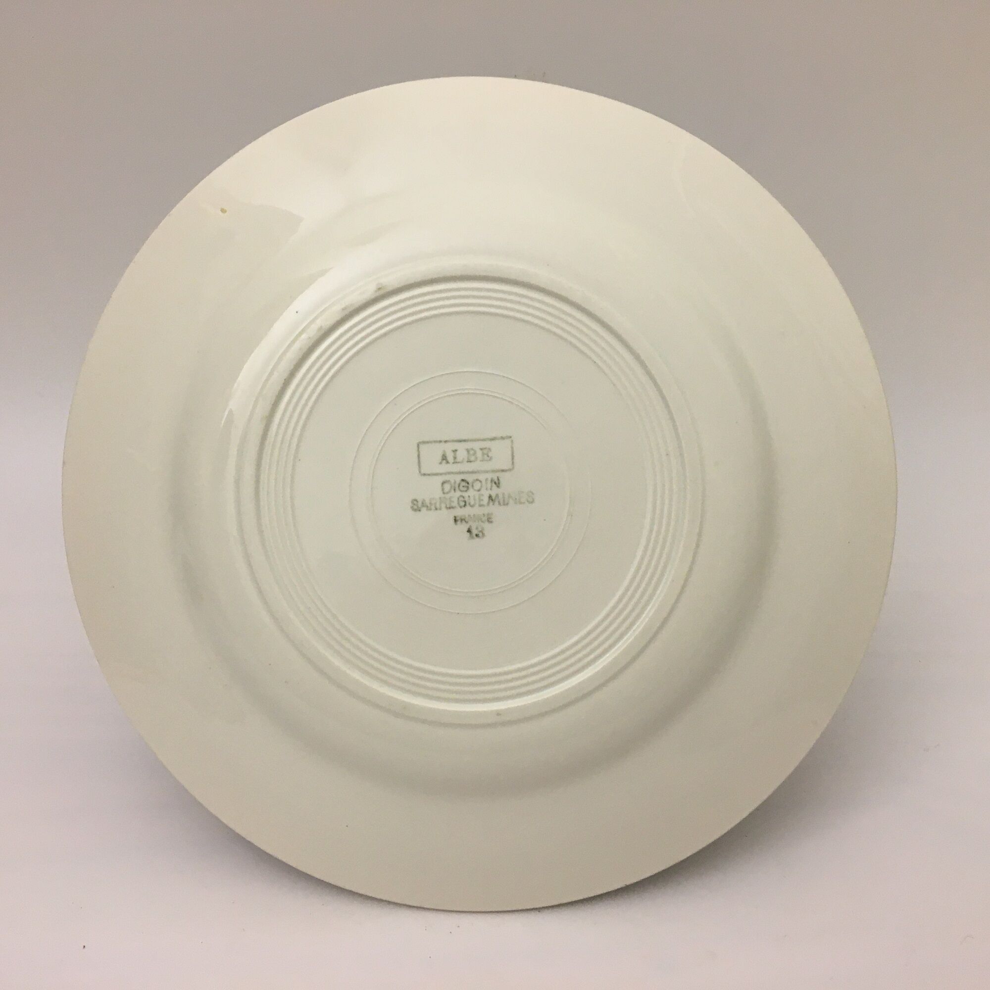 Set of 6 plates flat "digoin sarreguemines" model albe