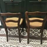 Paire de chaises cannées