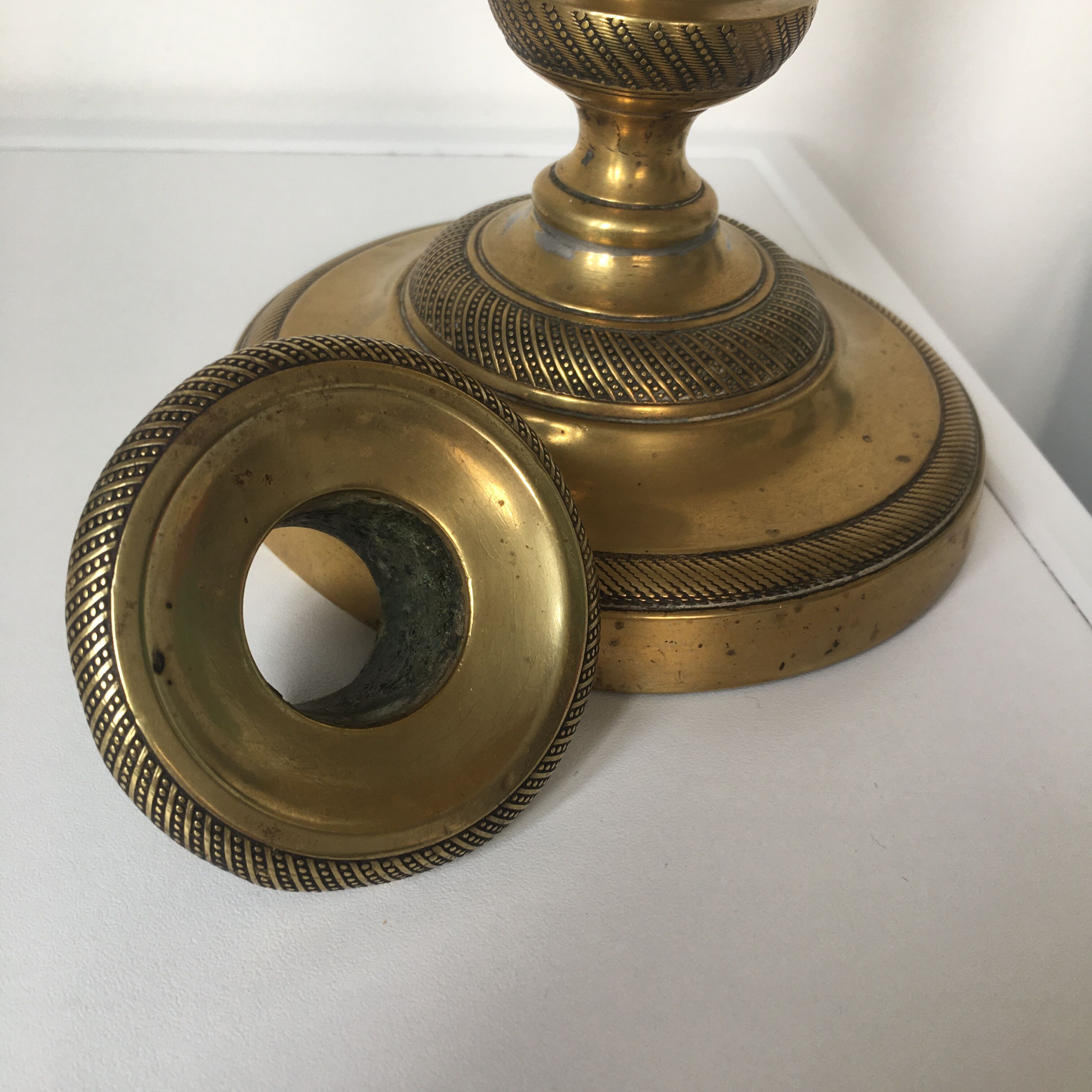 Bougeoir and his Louis-Philippe period brass bobèche