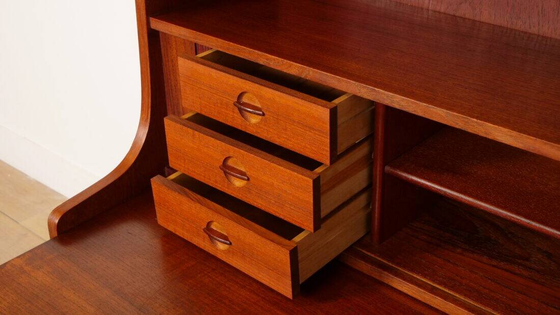 Vintage bookcase | Secretary | Teak | Johannes Sorth
