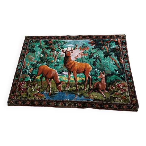 Ancienne Tenture Murale Tapisserie Thème Chasse 118 X 170 Cm — Beyit