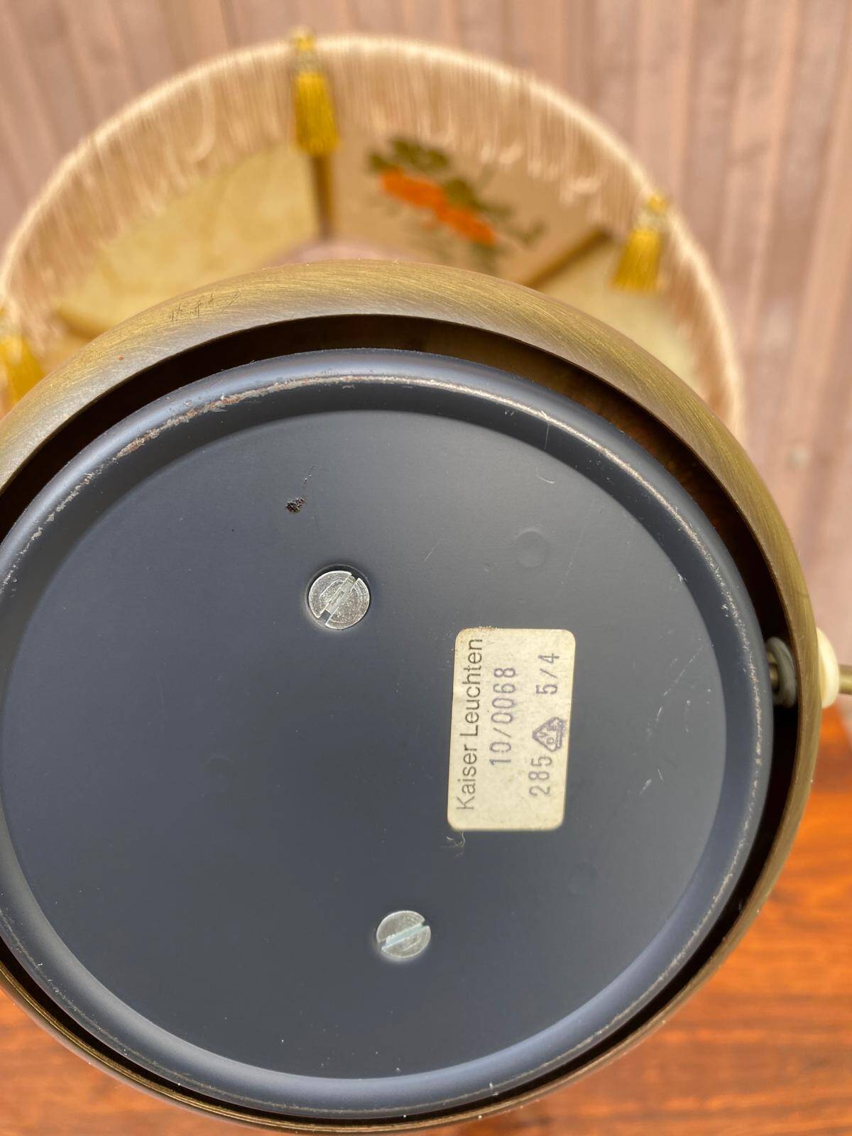 Vintage Kaiser Leuchten gold lamp