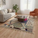Handmade artisanal Berber rug 3x2 m