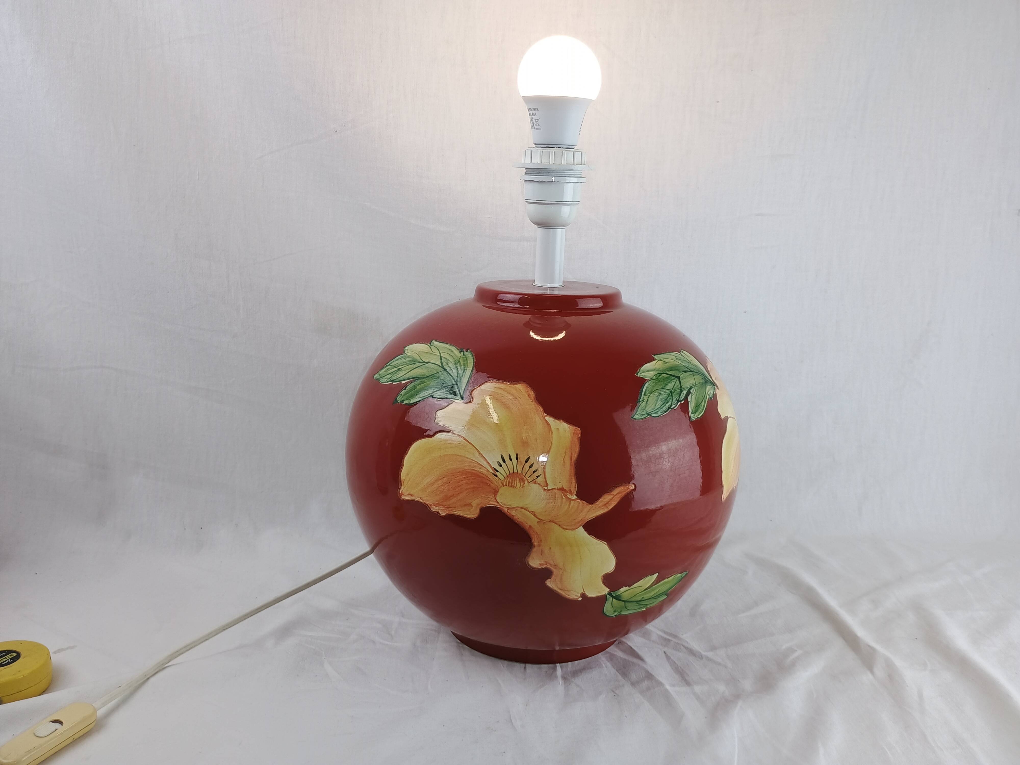 Ceramic lamp Louis Drimmer Red with Althea Vintage