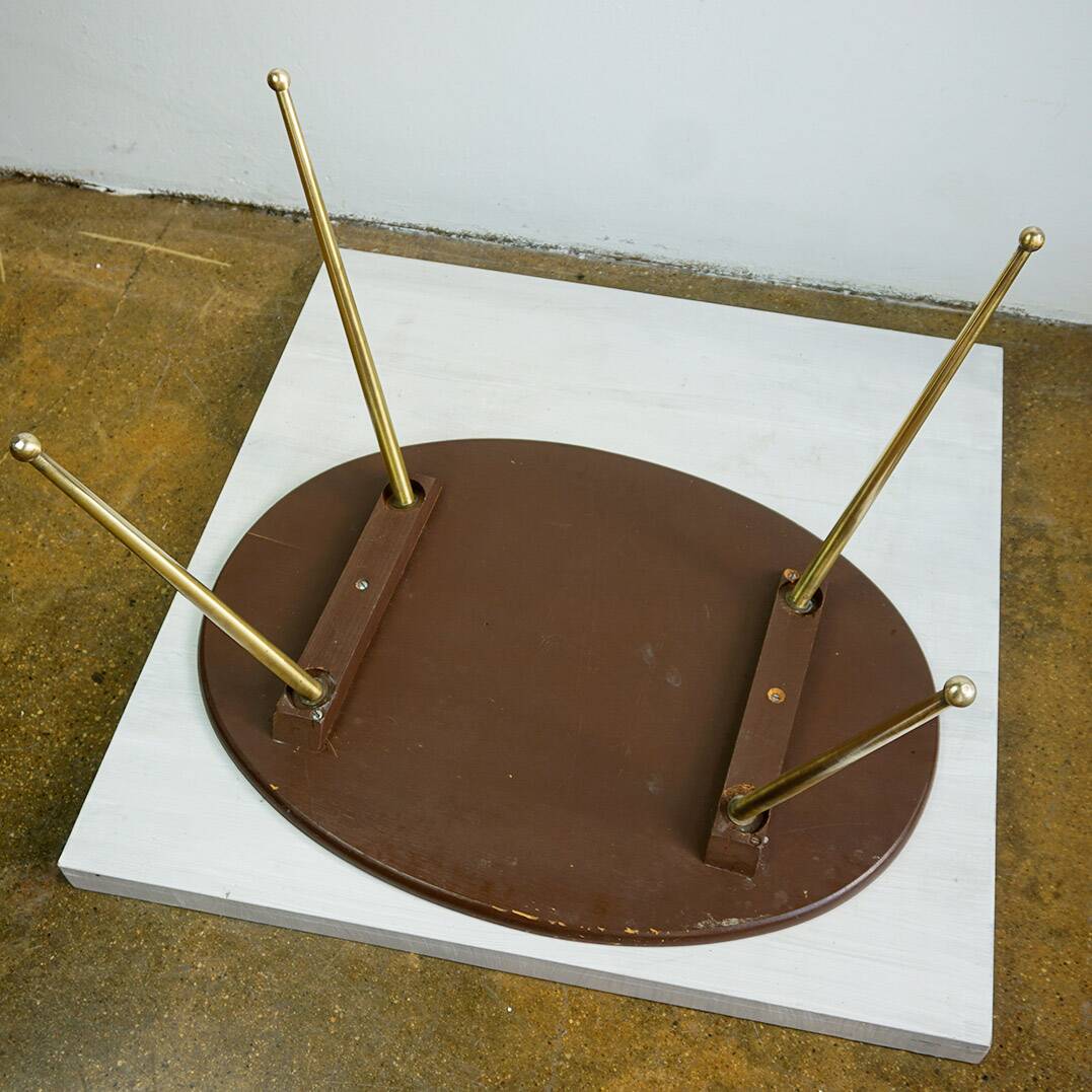 Oval coffee table from the 1950s by Ilse Möbel Germany.