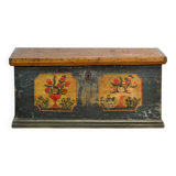 Coffre de mariage d'art populaire, vers 1870