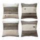 Set of 4 vintage kilim cushion covers 58x58 cm