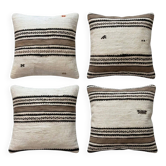 Set of 4 vintage kilim cushion covers 58x58 cm