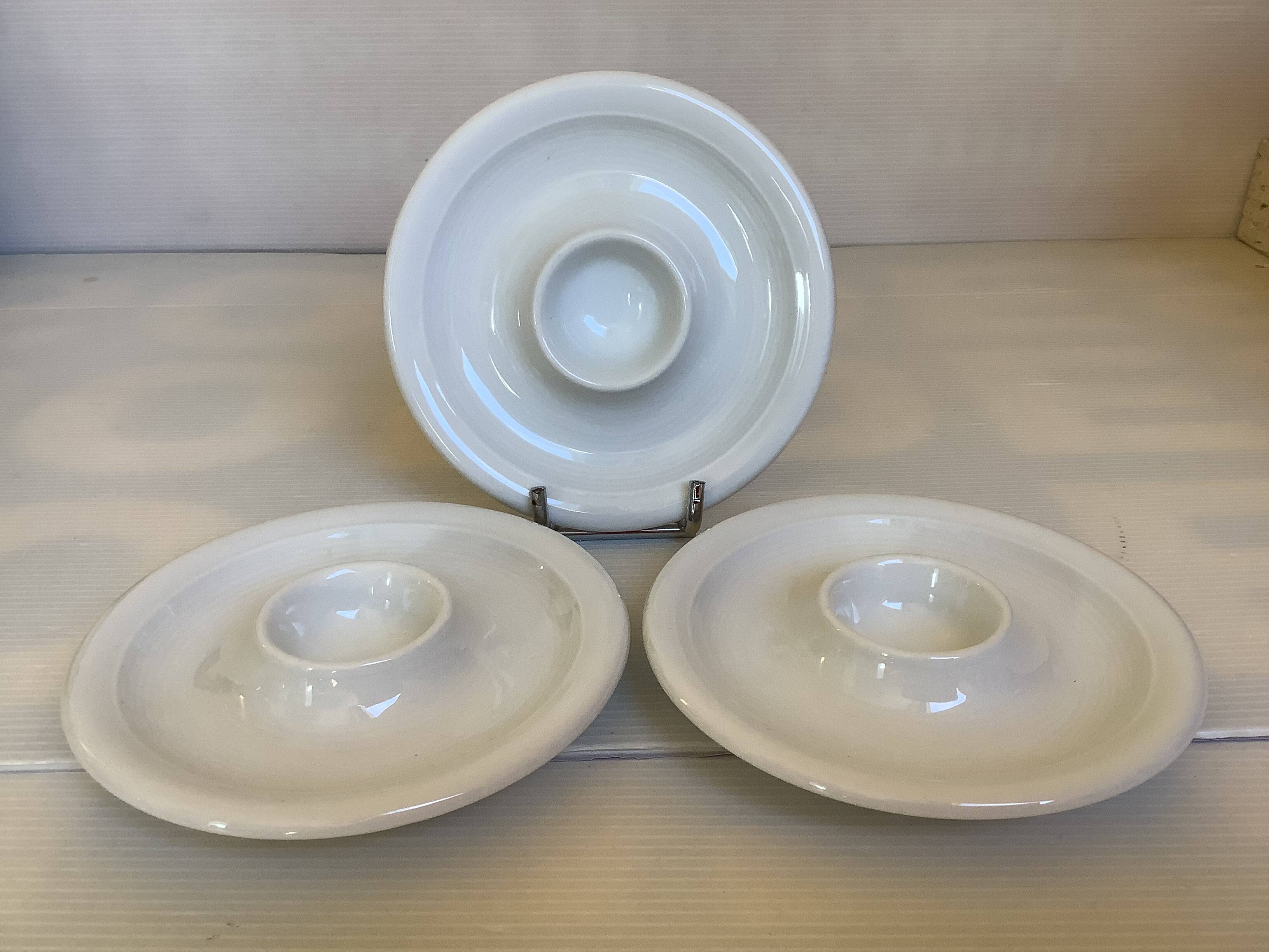 Trio of white egg cups Thomas Germany