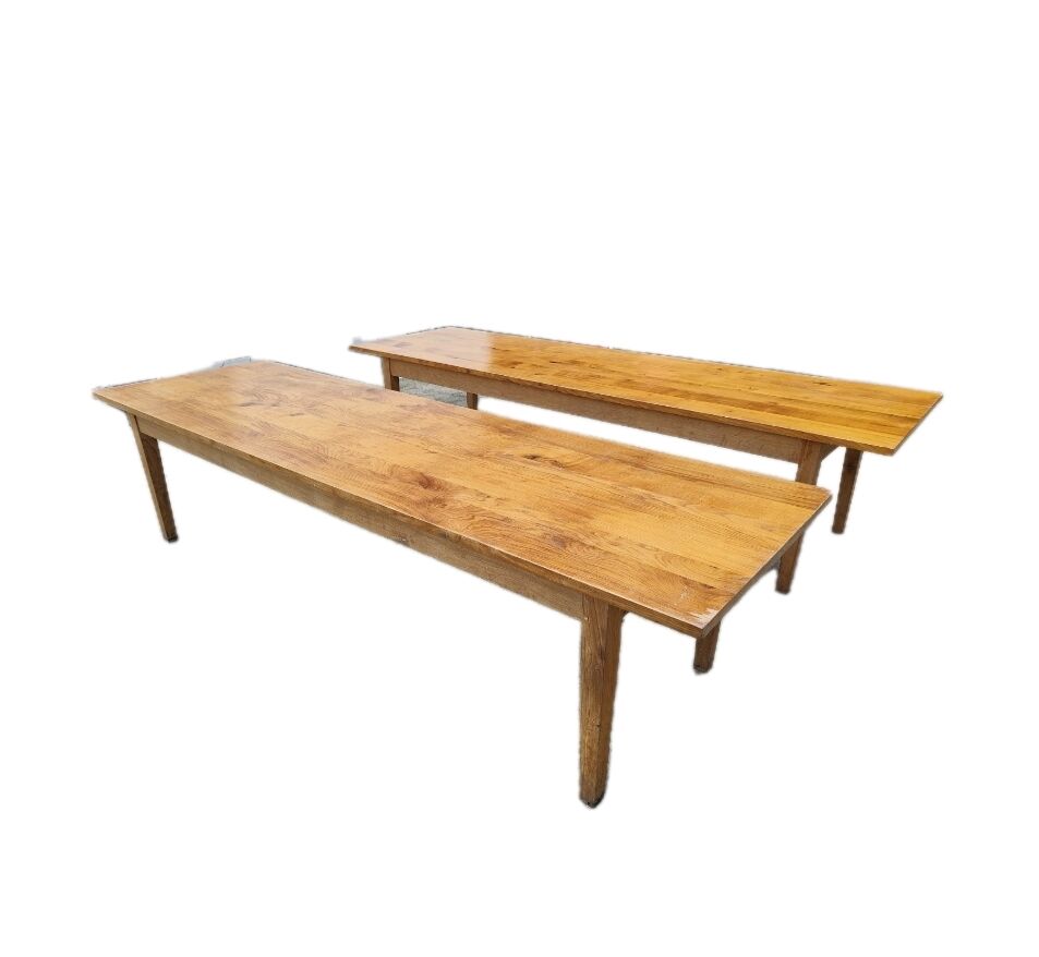 Duo XXL farmhouse table 320 cm oak spindle legs