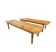 Duo table de ferme XXL 320 cm chêne pieds fuseaux