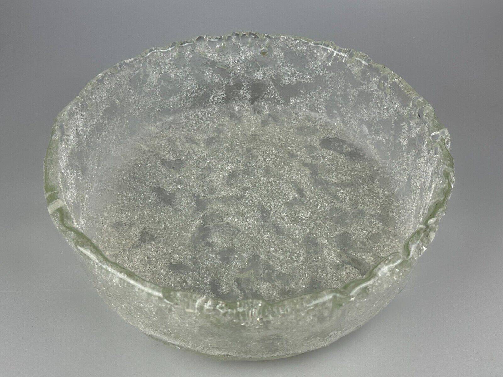 60s 70s ceiling lamp Plafoniere Flush Mount Ice Glass Hillebrand Germany