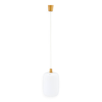 Lampe à suspension en verre des années 1960 par uluv, tchécoslovaquie