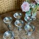 Set of 6 vintage stainless steel dessert bowls