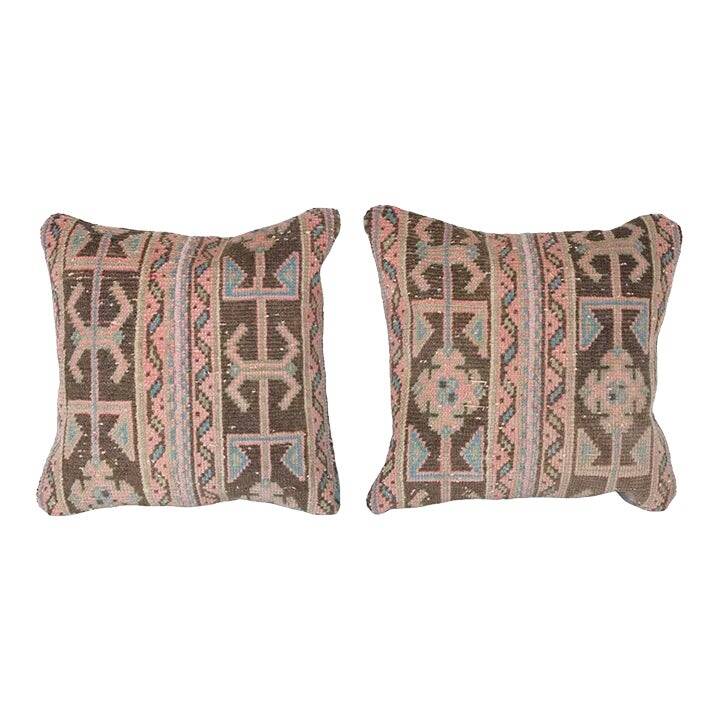 Set of 2 vintage Turkish cushion covers 51x51 cm