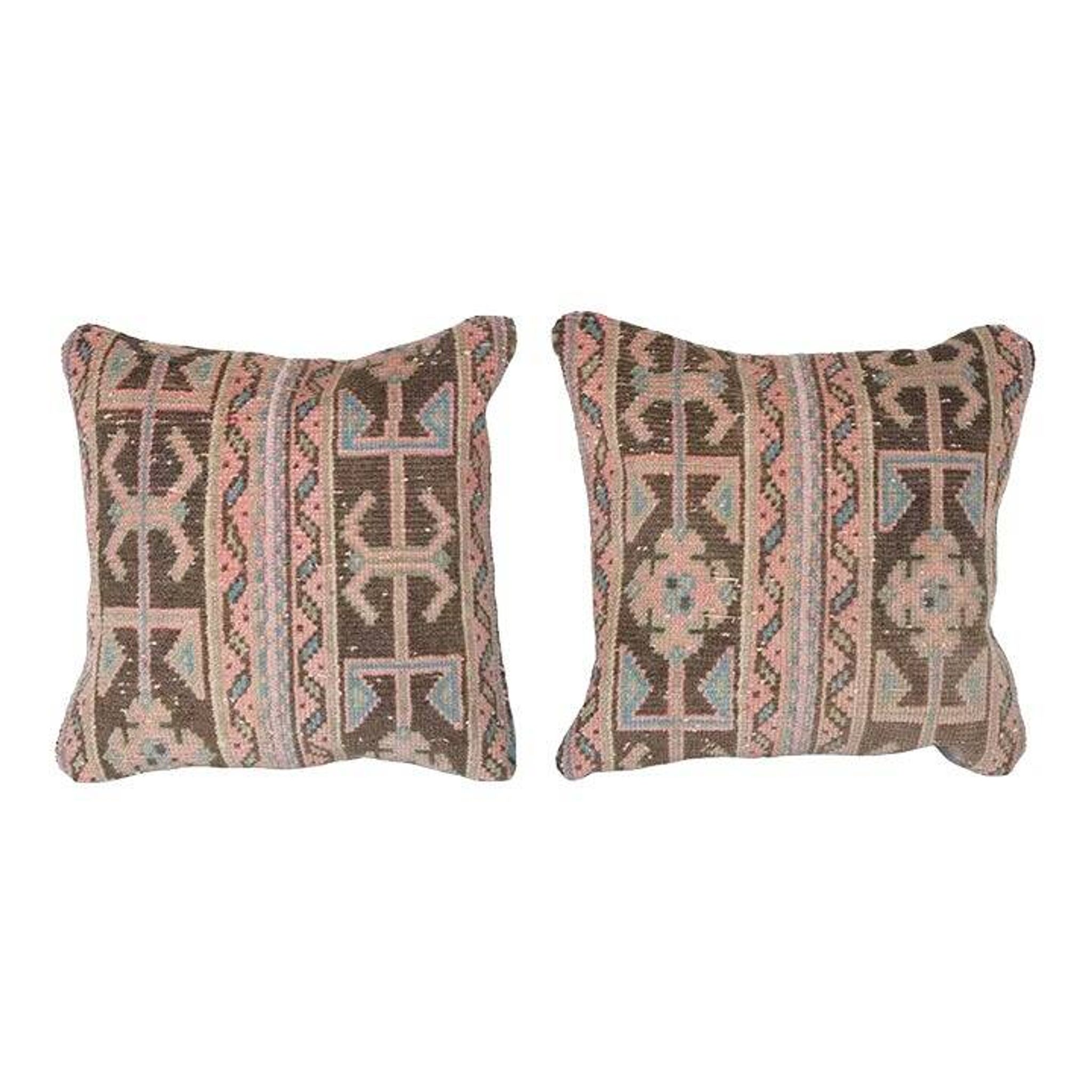 Set of 2 vintage Turkish cushion covers 51x51 cm