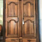 Armoire 2 portes noyer massif