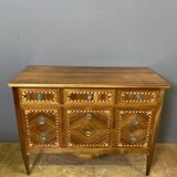 commode de style Louis XVI en bois fruitier
