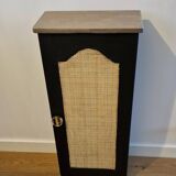 Wooden and cane chest unit