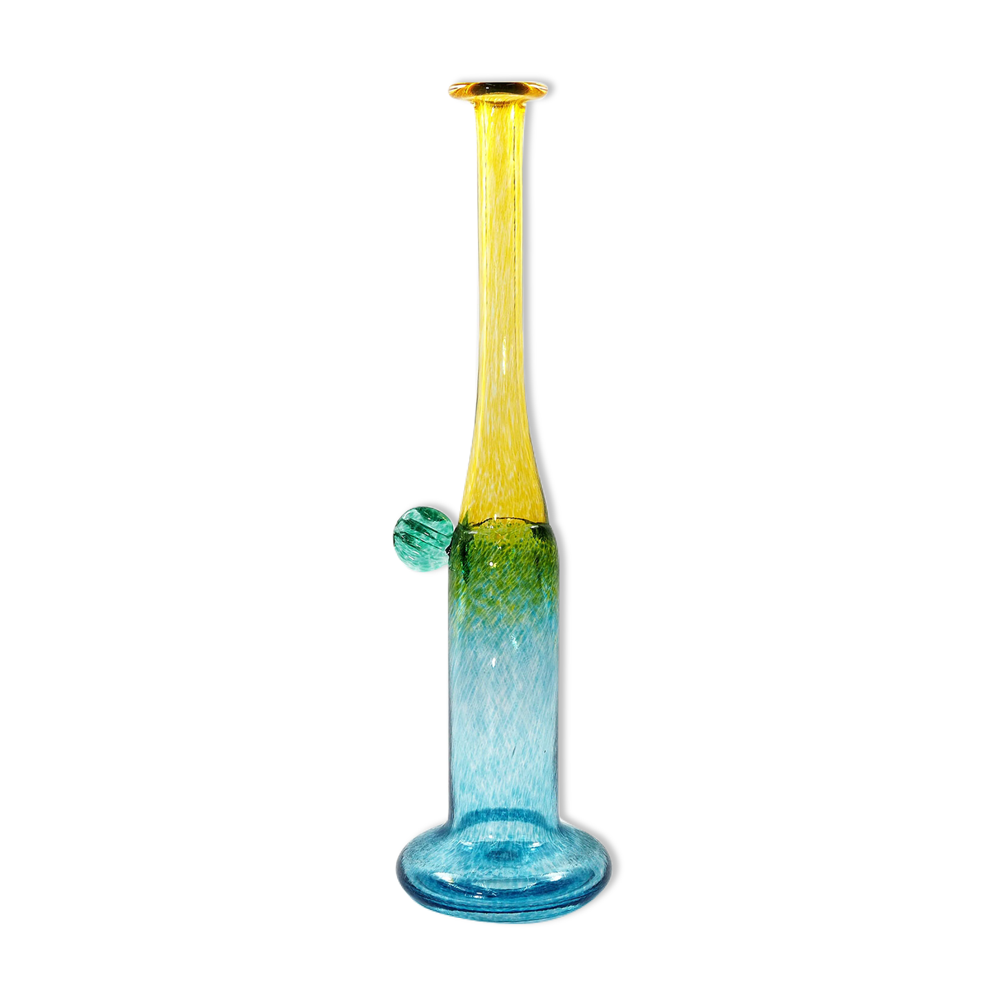 Glass vase wind pipes Bertil Vallien for Kosta Boda