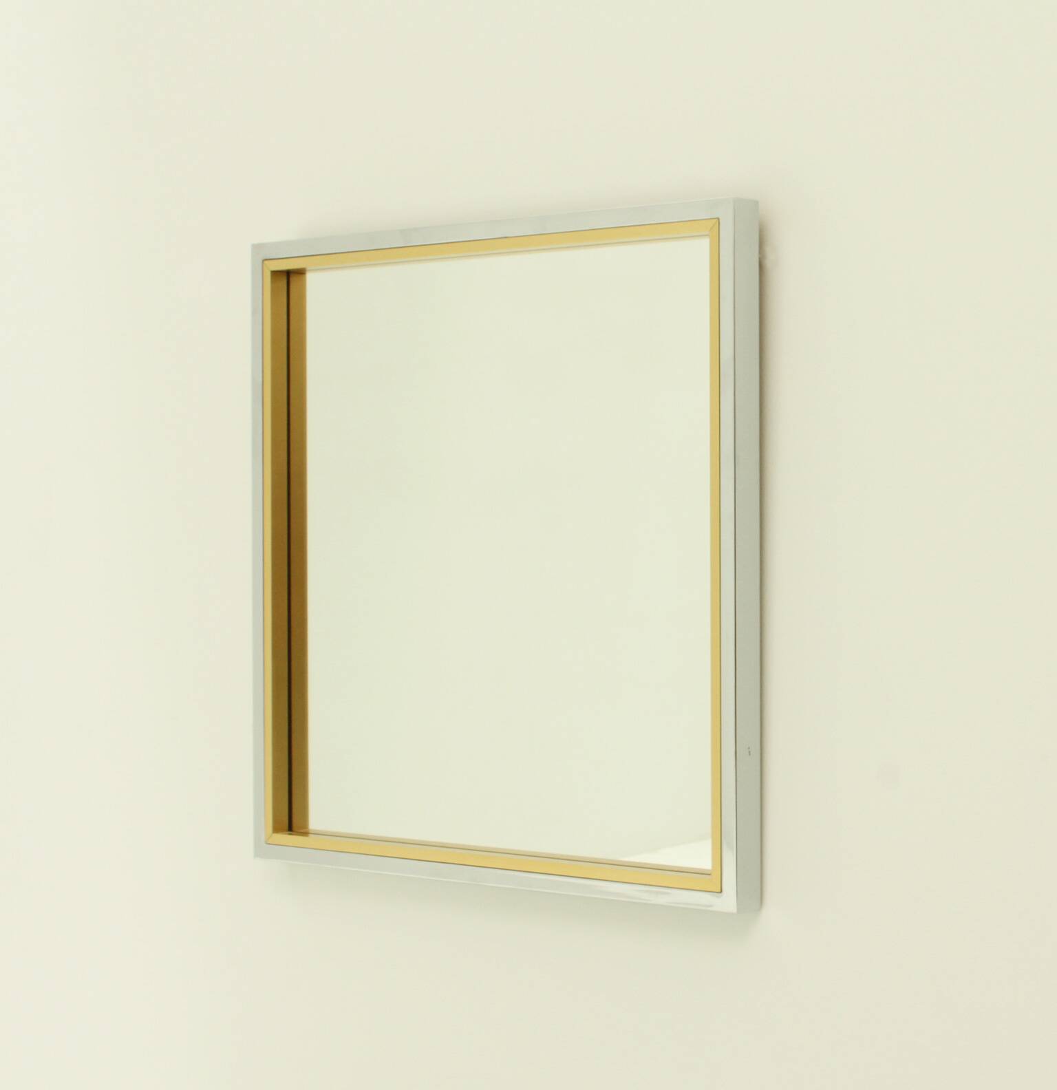 1970s Italian square wall mirror