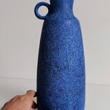 Mid-Century Ceramic Jug Vase by Ceramano, Blue Glaze, West Germany