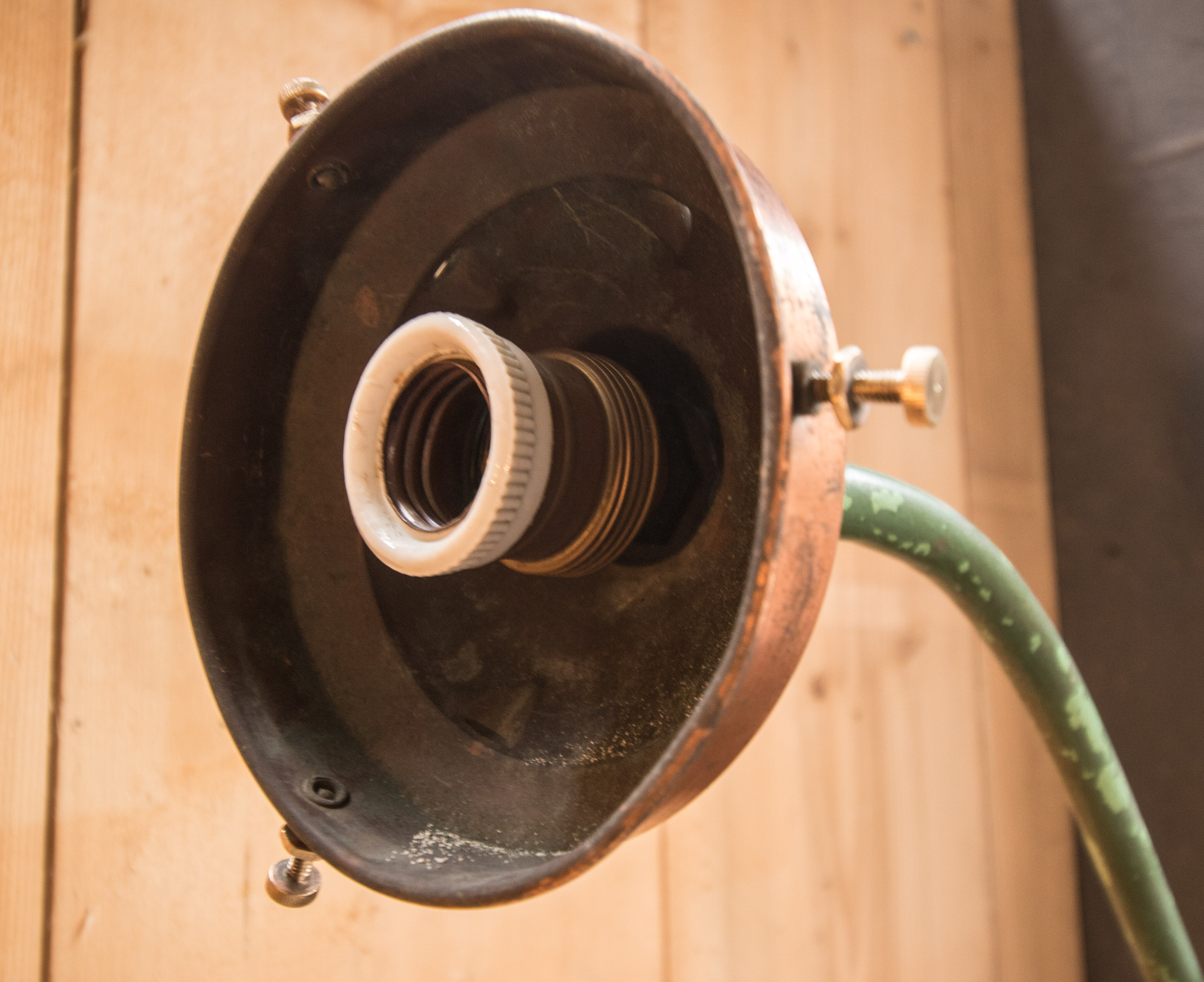 Large swan-neck wall light