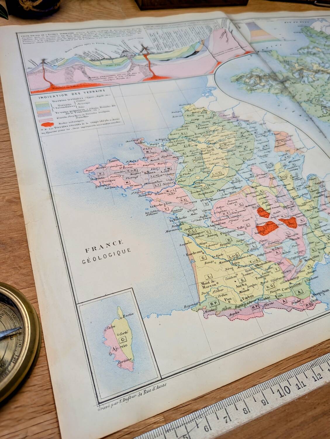 1879, Hypsometric map of France