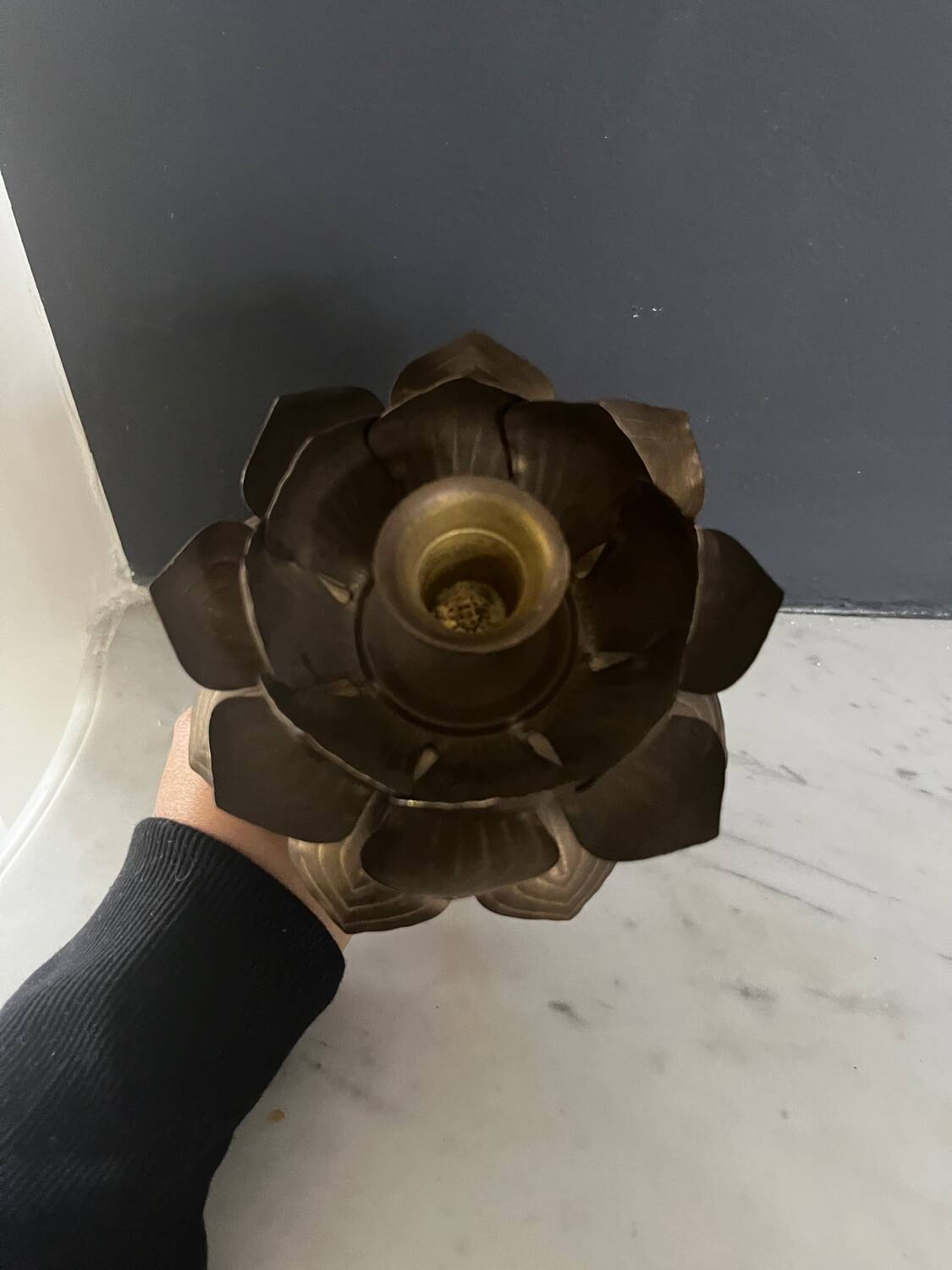 Lotus flower candle holder